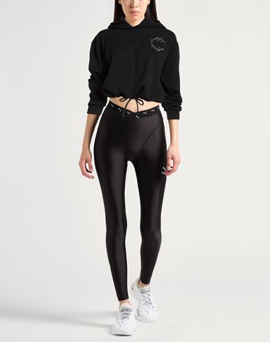 Woman Sweatshirt Black Size L Cotton, Elastane