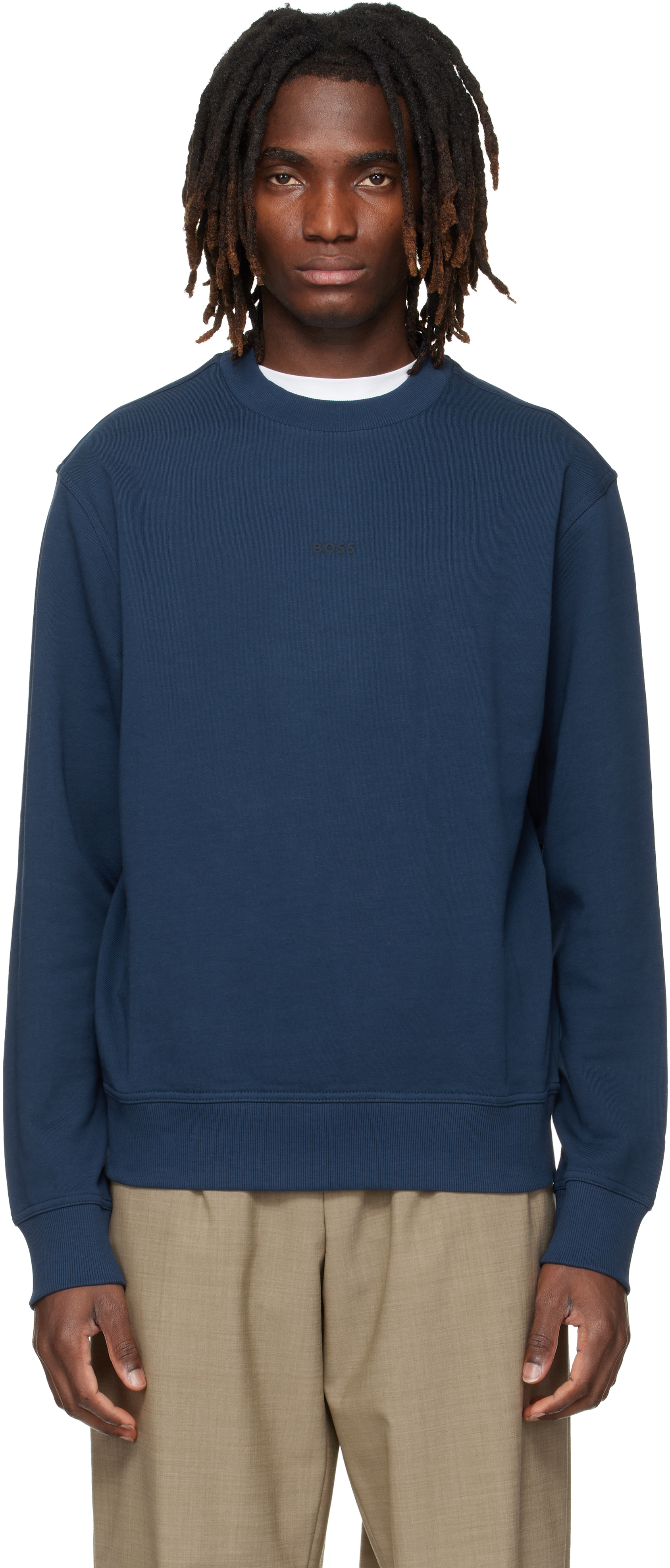 Navy Chest Logo Sweatshirt