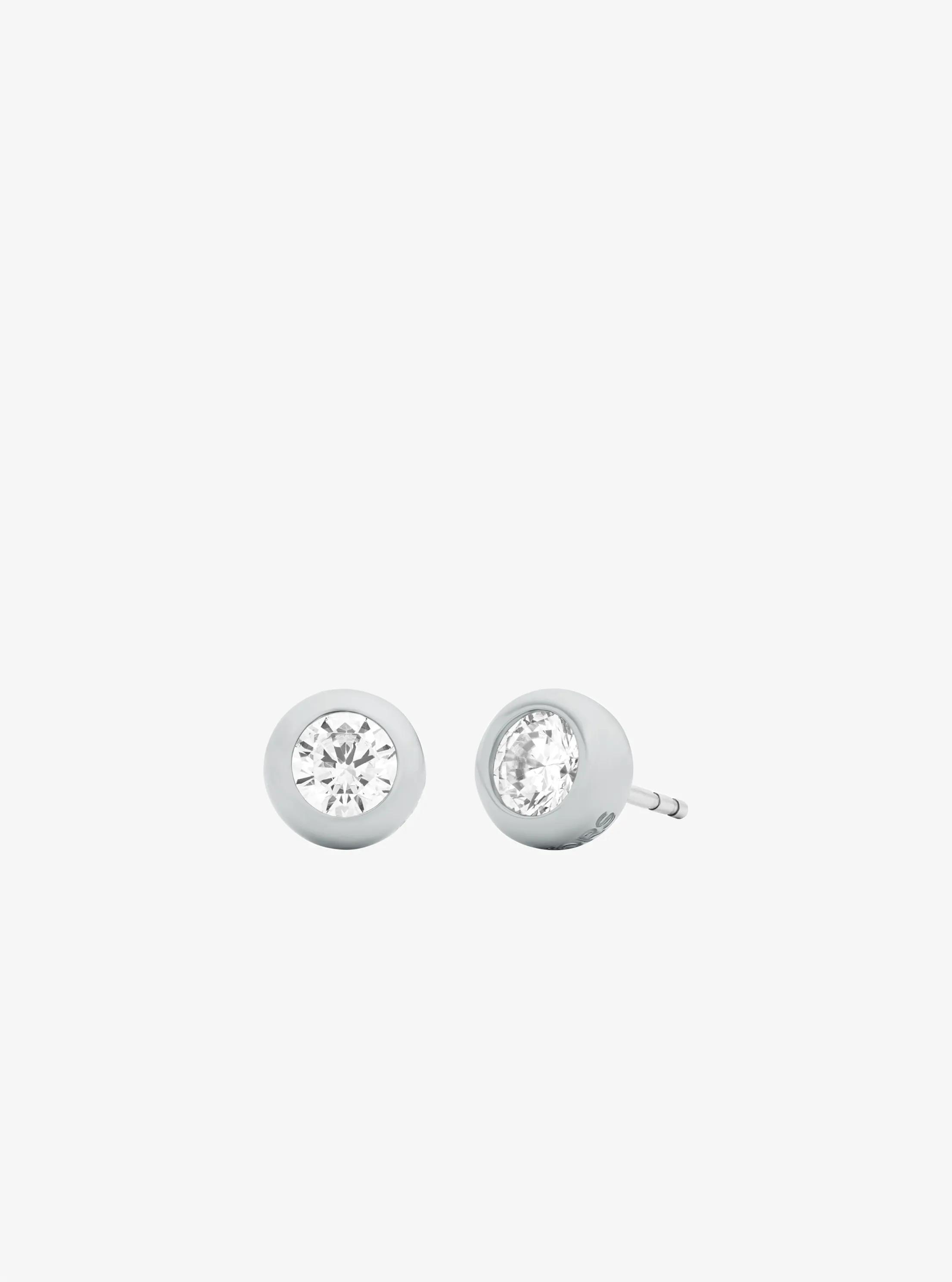 Round Stone Stud Earrings
