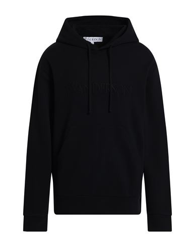 Man Sweatshirt Black Size L Cotton, Elastane