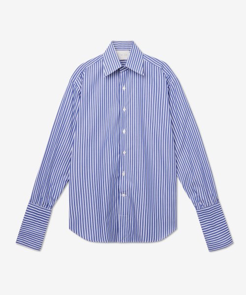 Women's Signature Button-Up Striped Poplin Shirt