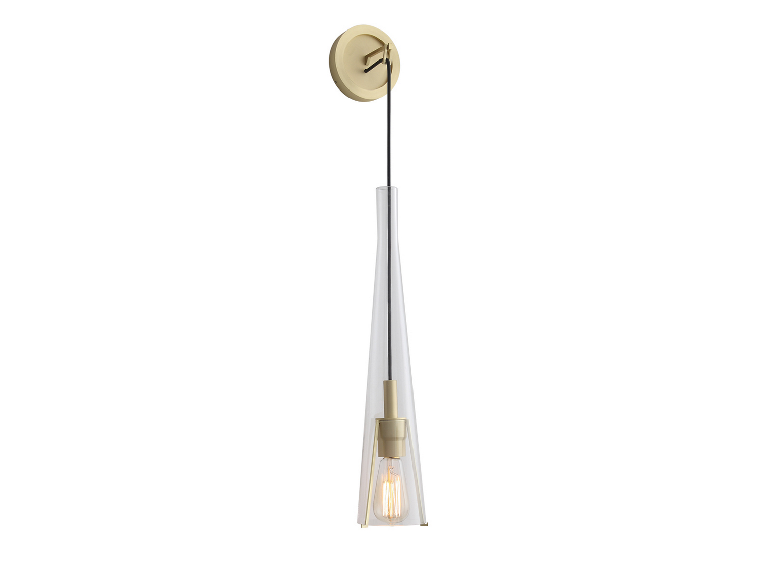 Abbey Park 1-Light Wall Sconce in Brushed Bra