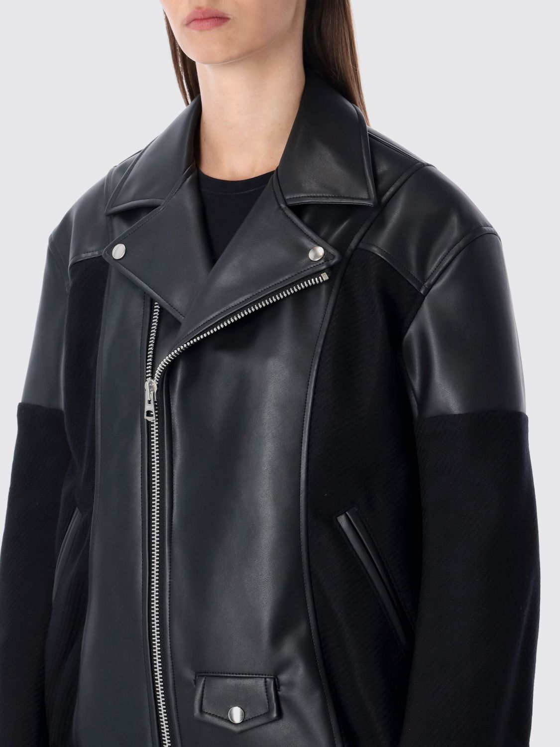 Junya Watanabe - modern biker jacket with wool and leather