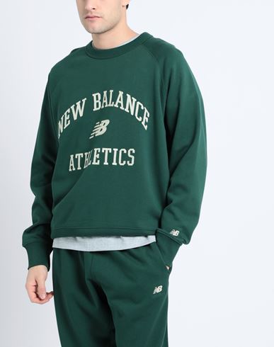 뉴발란스 남성 Athletics Varsity Fleece Crewneck Man Sweatshirt Dark green 10382904SW