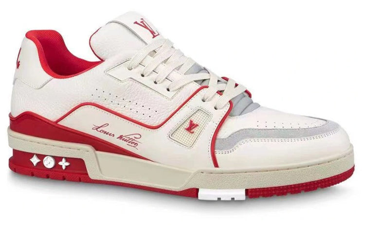 LV Trainer Sneakers 'White Red Grey'