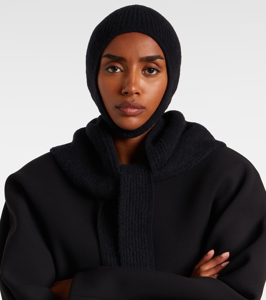 Gros Grain alpaca-blend hood
