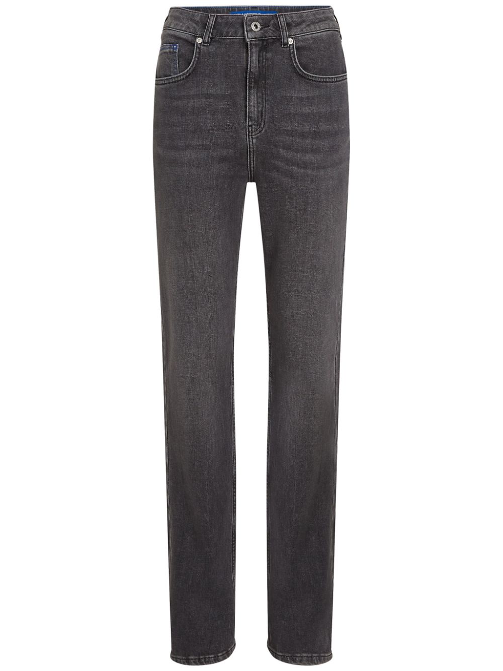 High-rise straight-leg jeans - Grey