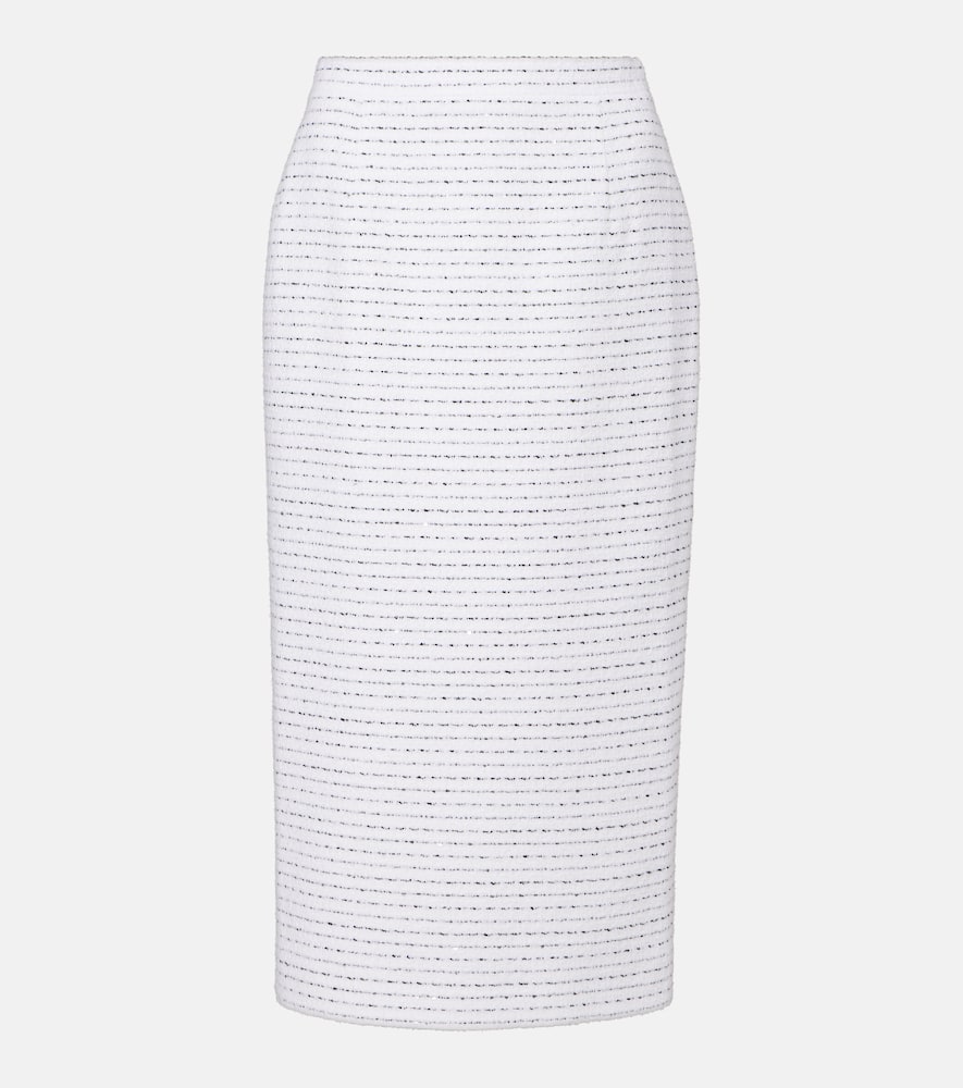Sequined tweed midi skirt