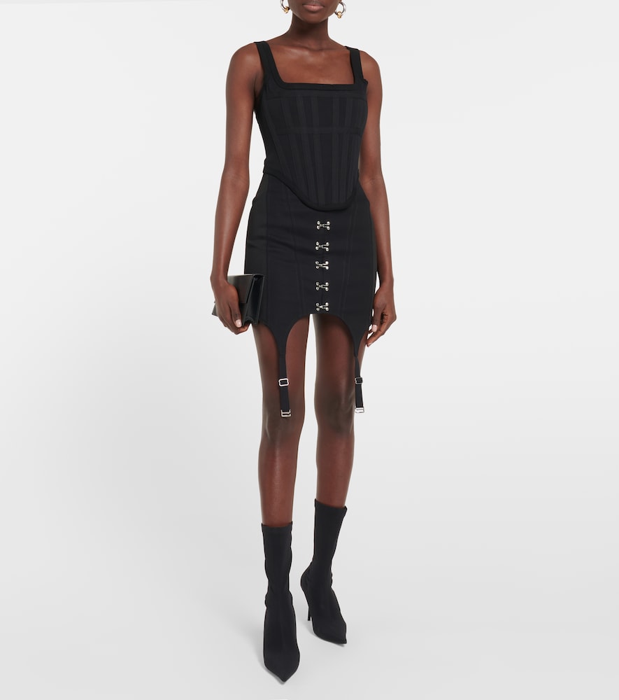 Dion Lee High-rise cotton miniskirt