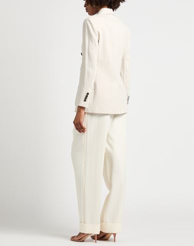 Woman Blazer Beige Size 6 Linen, Polyester, Polyamide, Brass
