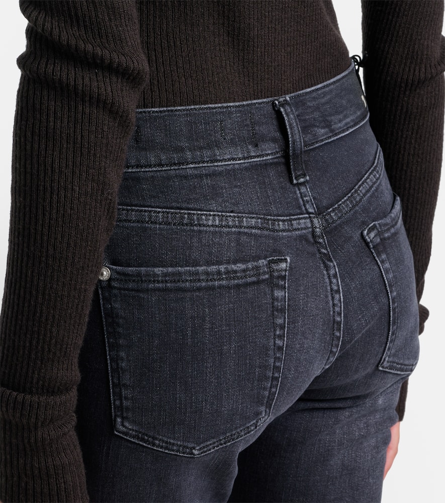 Mid-rise cropped skinny jeans