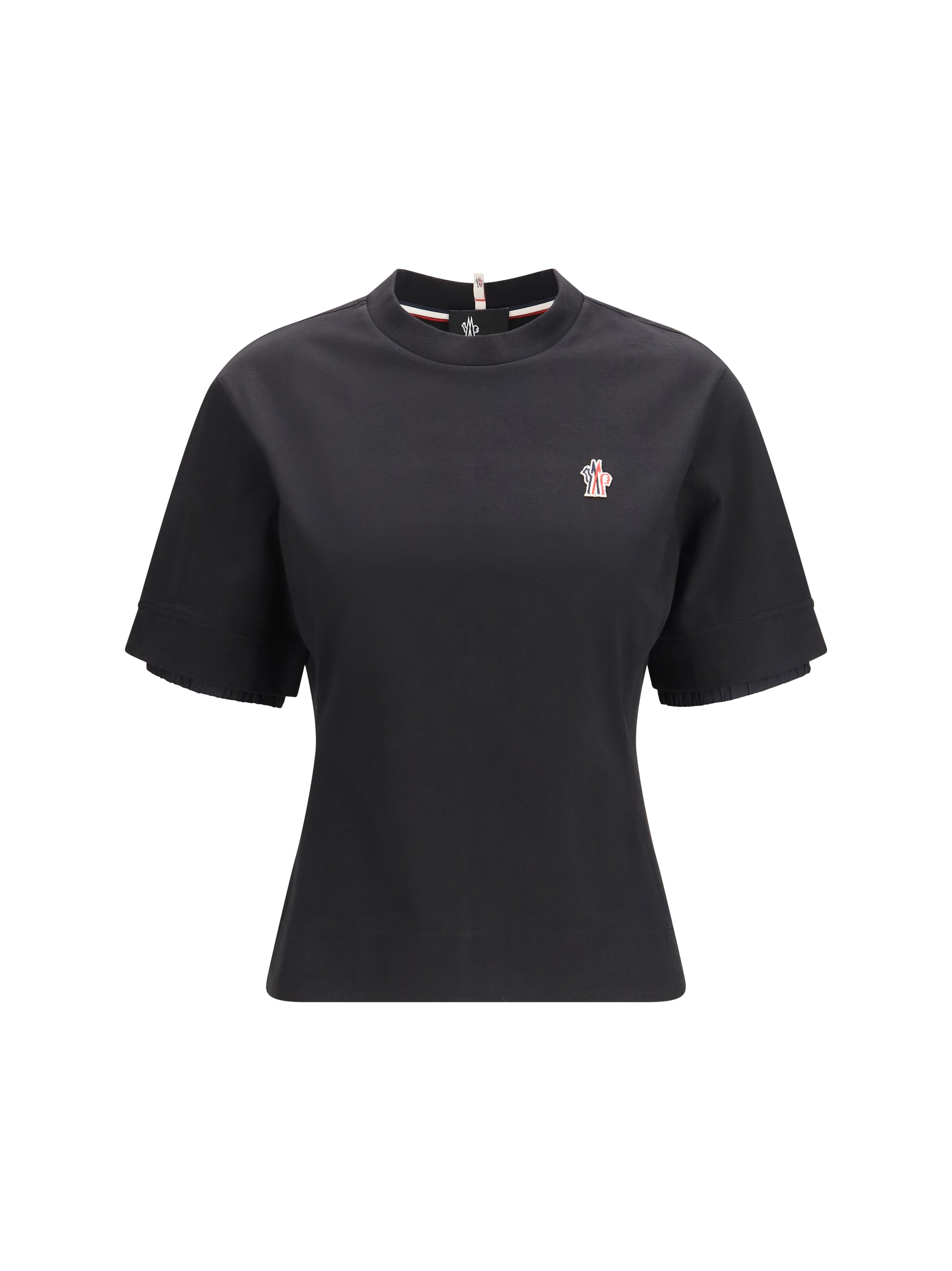 Logo-Embroidered Cotton T-Shirt — Black