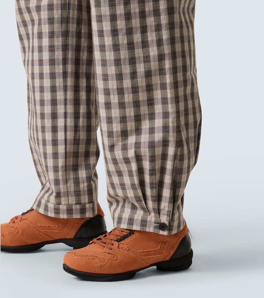 Fitz cotton-blend wide-leg pants