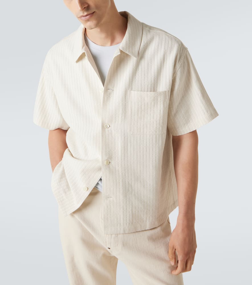 Striped bowling shirt