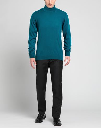 Man Turtleneck Deep teal Size M Merino Wool, Acrylic