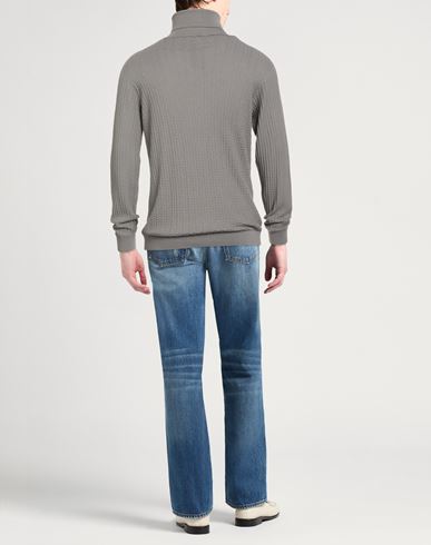 Man Turtleneck Grey Size 36 Cotton, Cashmere, Silk
