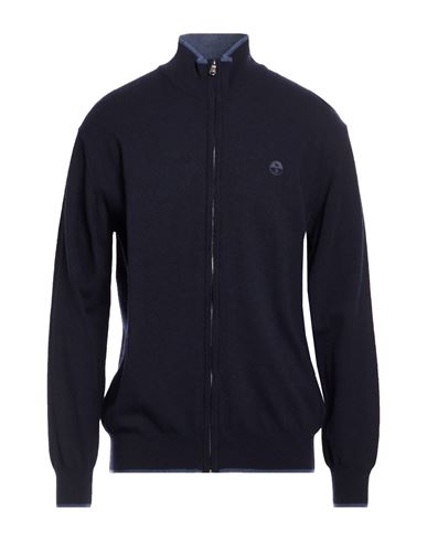 Man Cardigan Midnight blue Size XL Polyamide, Wool, Viscose, Cashmere
