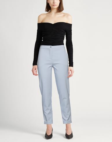 Sandro Ferrone Woman Pants Sky blue Size 4 Polyester, Elastane