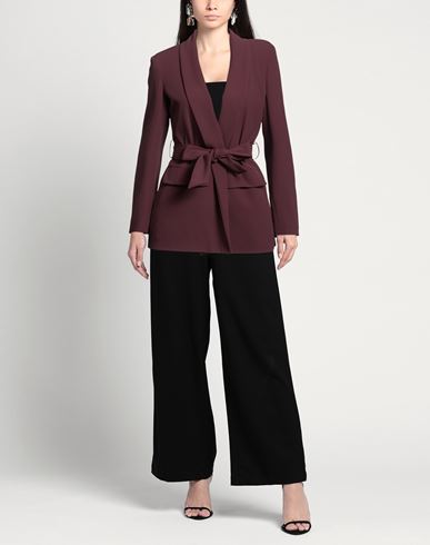 Woman Blazer Plum Size S Polyester, Elastane