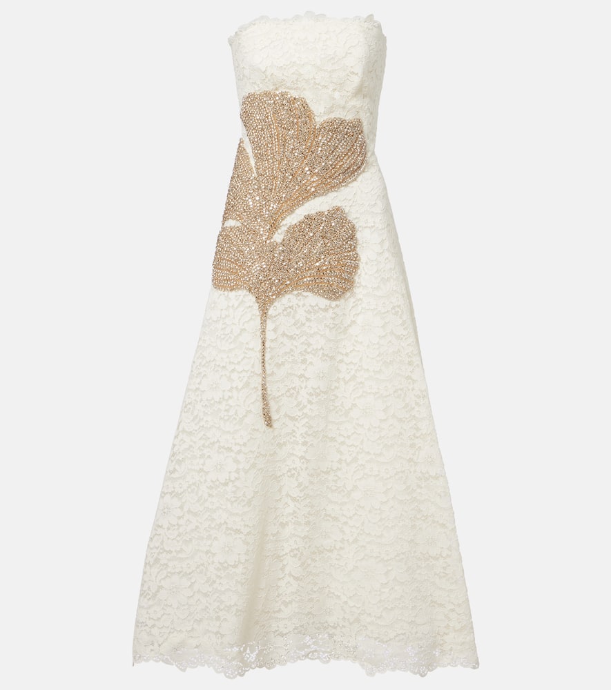 Hallis embellished lace cocktail dress