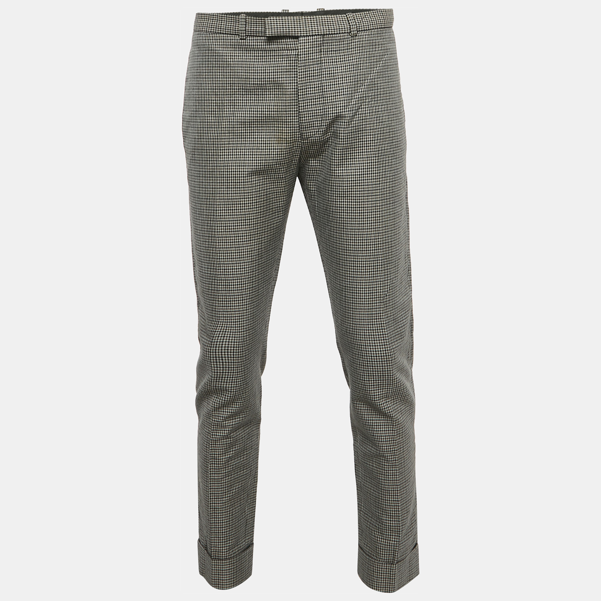 Diesel Black Gold Grey Houndstooth Pants L/Waist