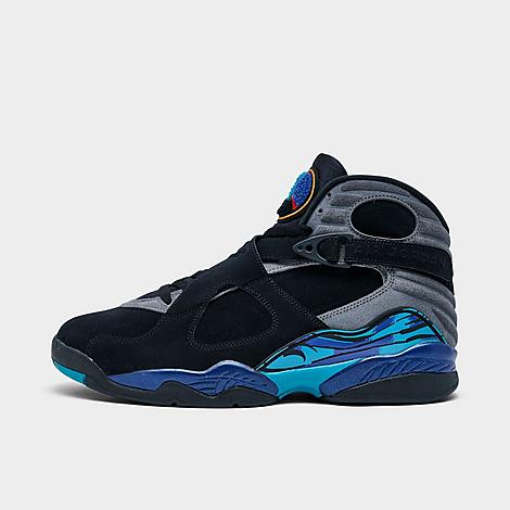 Men's Air Retro 8 Basketball Shoes in Black/Bright Concord/Aqua Tone