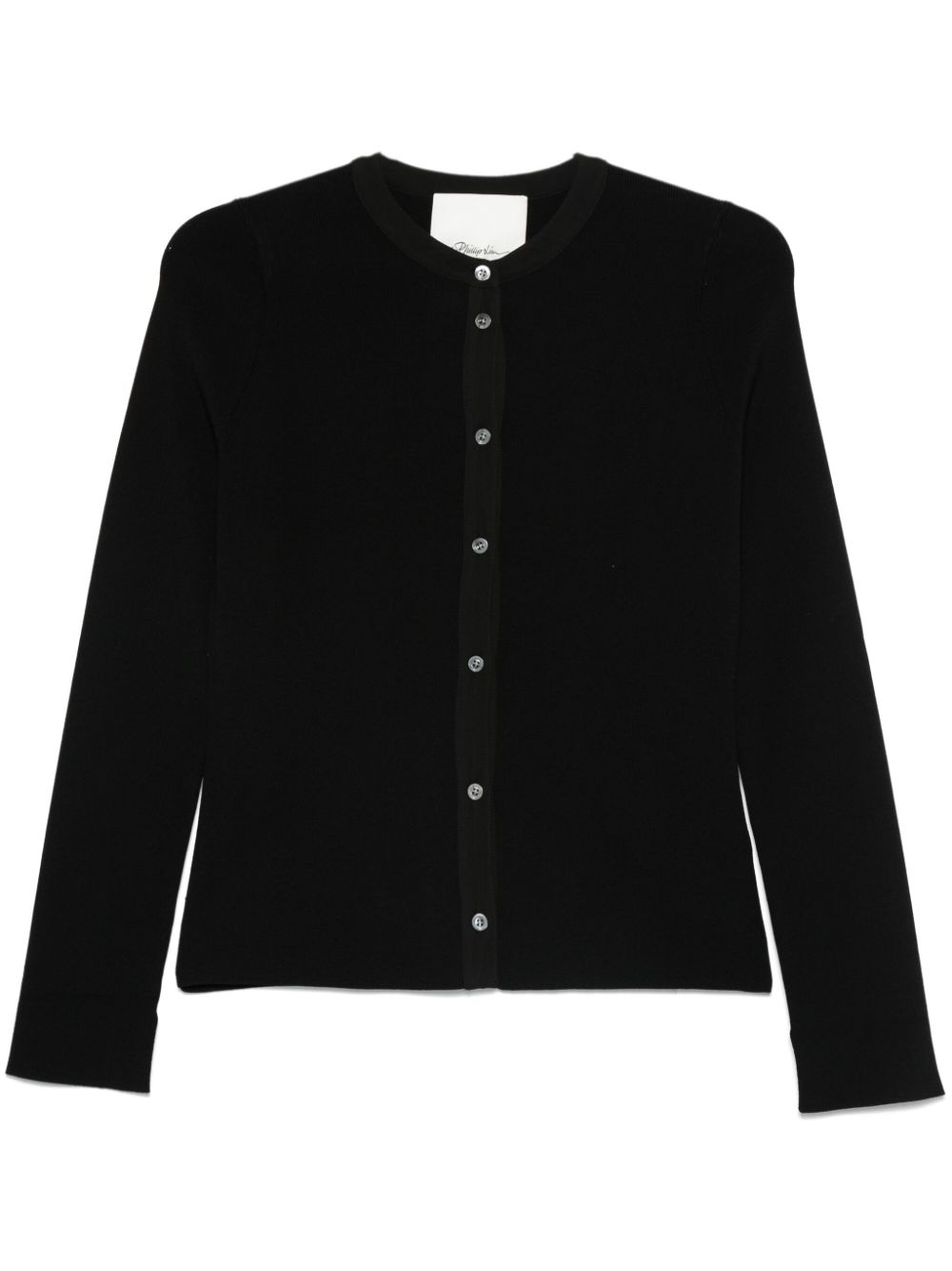 Crew-neck cardigan - Black