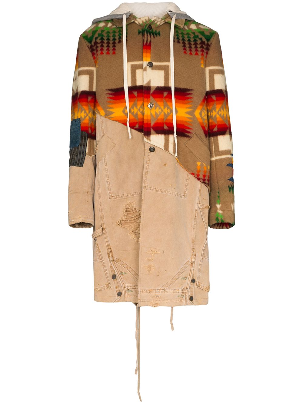 50/50 hooded coat - Brown
