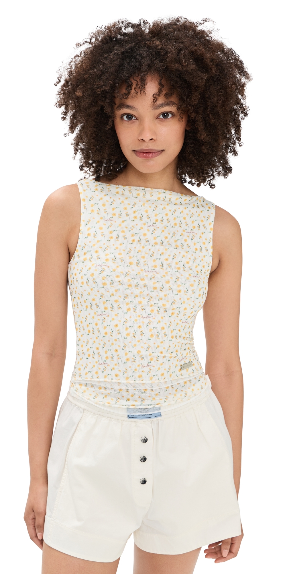 Double Layer Buttercup Mesh Vest Butter