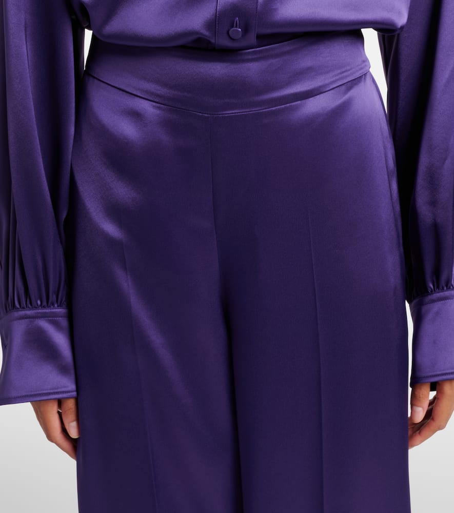 Dijon satin wide-leg pants