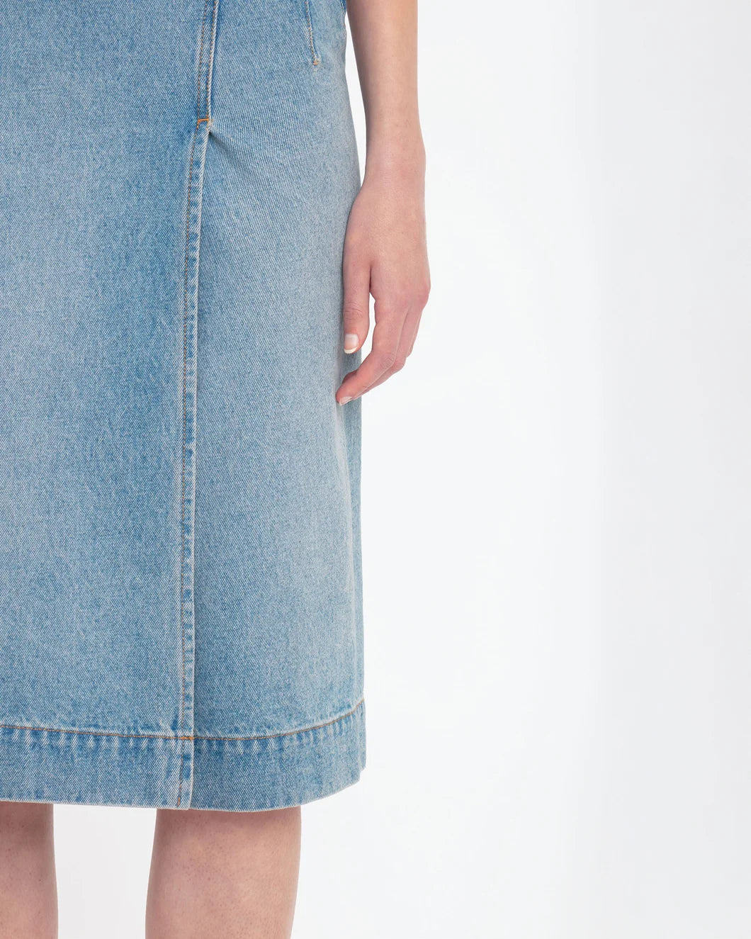 Denim Wrap Detail Skirt