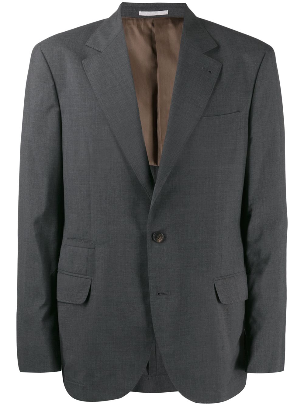 Micro-check suit jacket - Grey