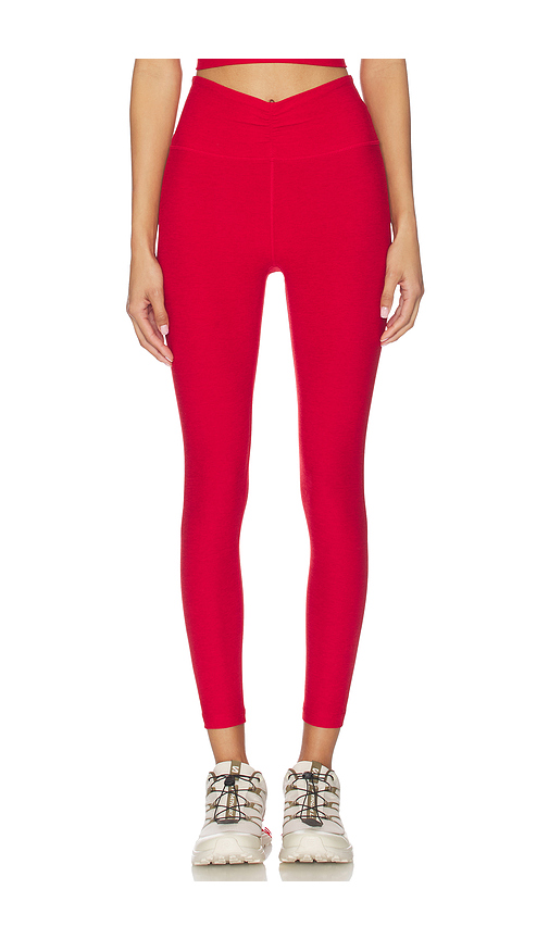 Beyond Yoga Spacedye Centered Midi Legging in Mauve