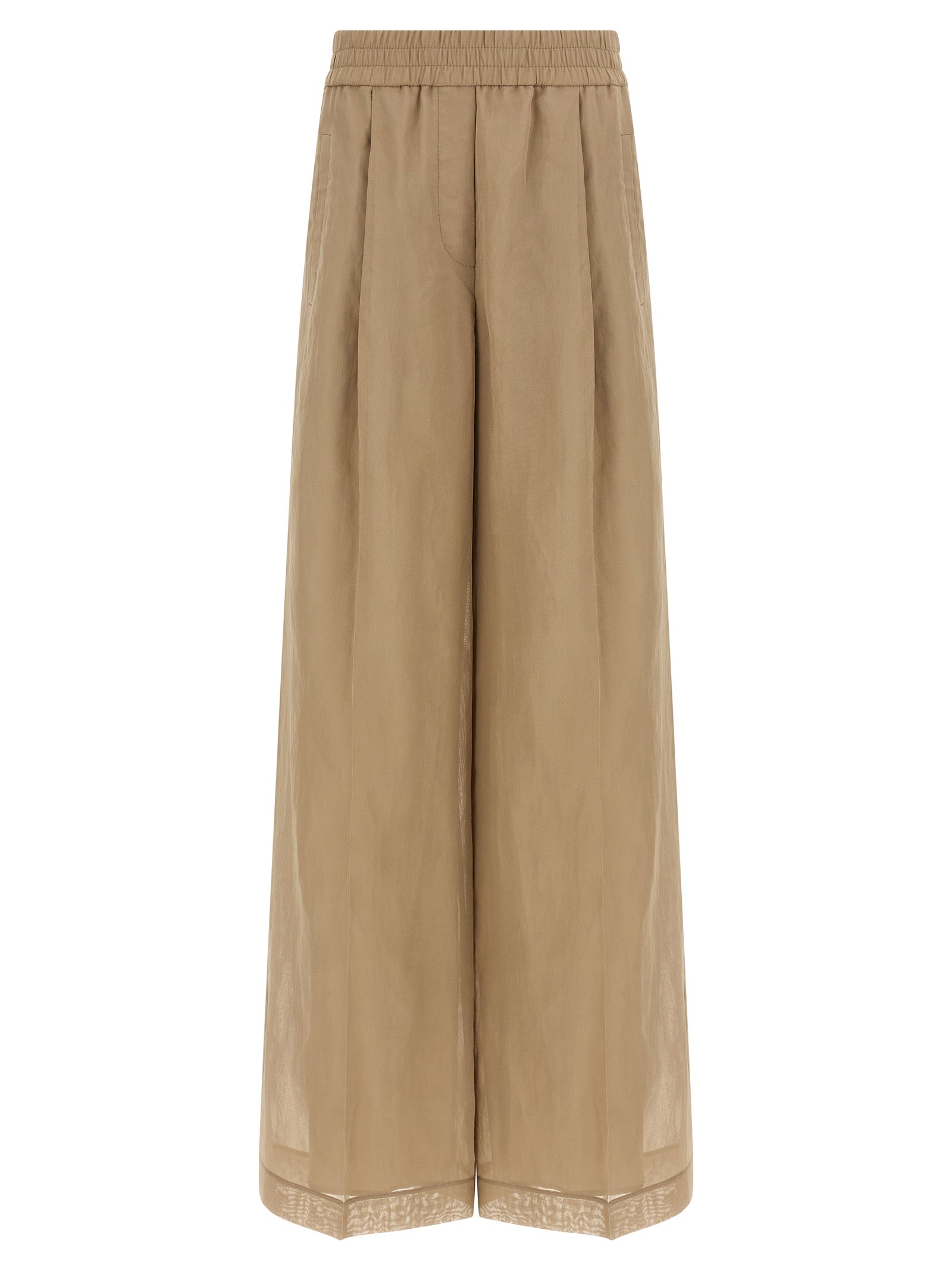Loose Track Trousers — Beige