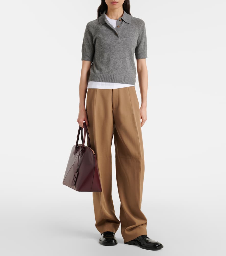 Wool polo shirt