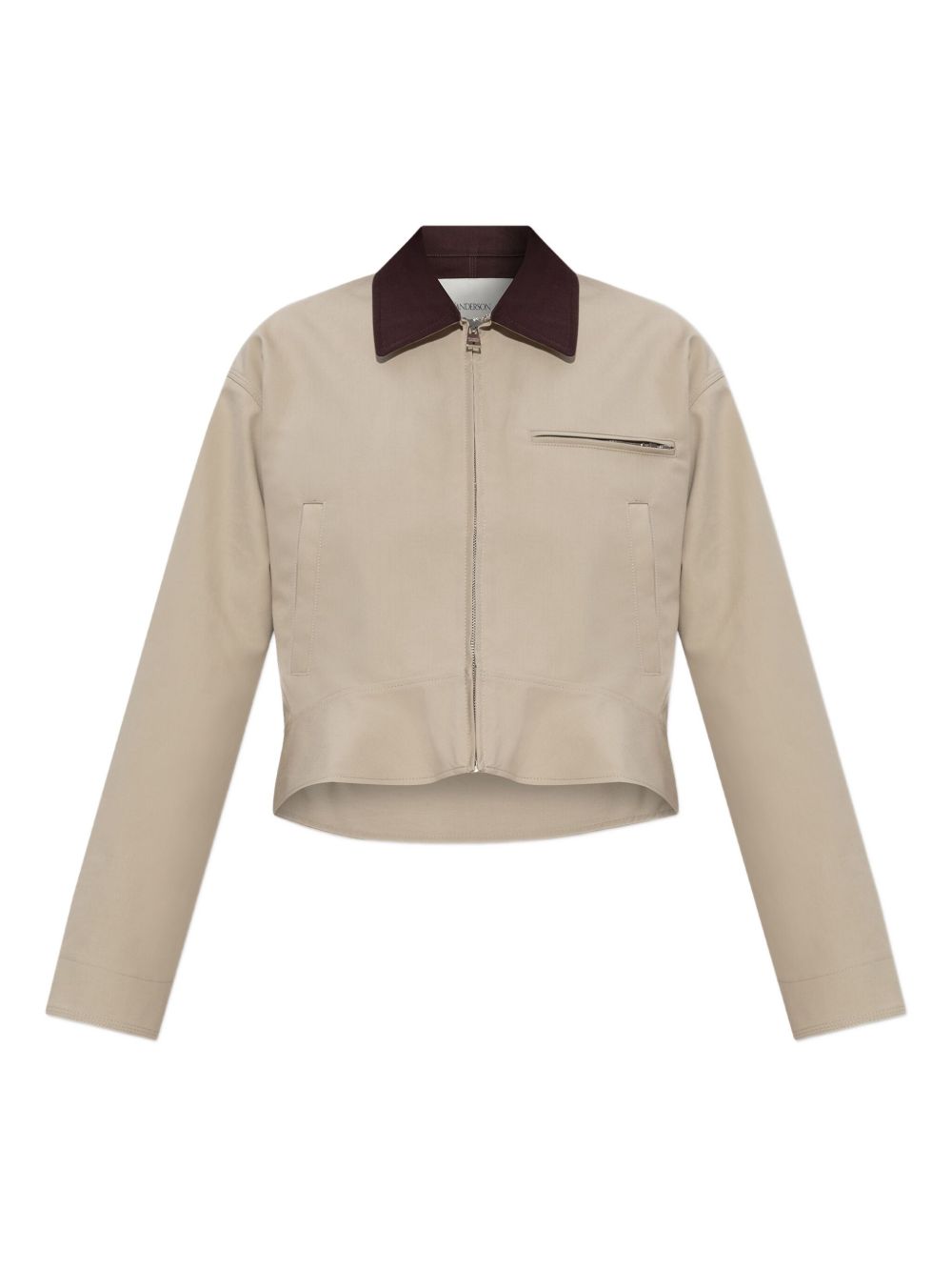 Cropped zip-front jacket - Neutrals