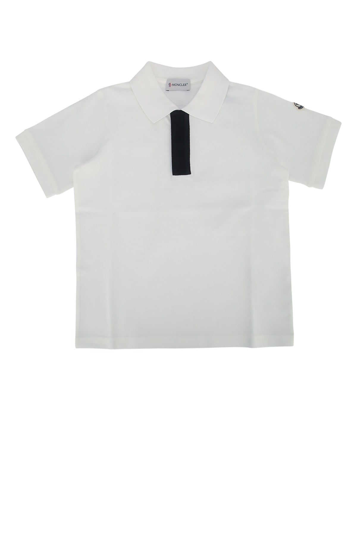 Boys' Ss Polo Creamblack Base Fabric: Cotton T-shirts And Polos