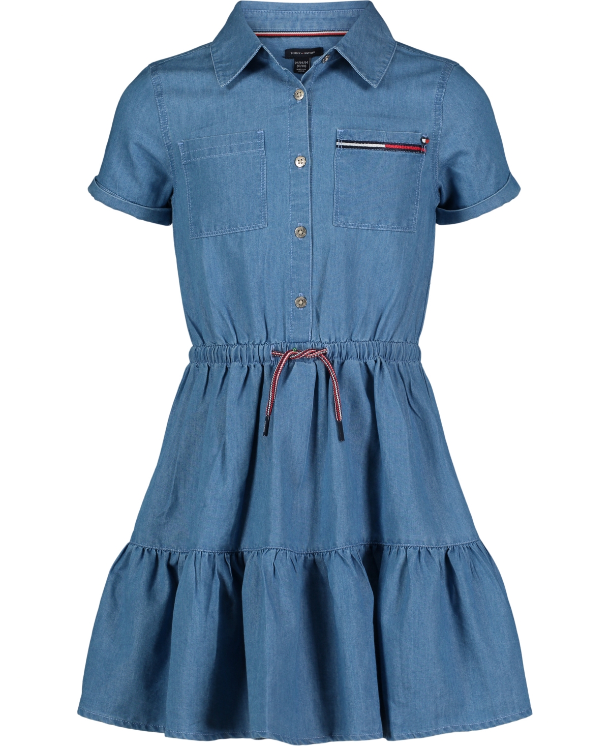 Toddler Girls Lightweight Denim Ruffled Shirtdress - Highline Wash