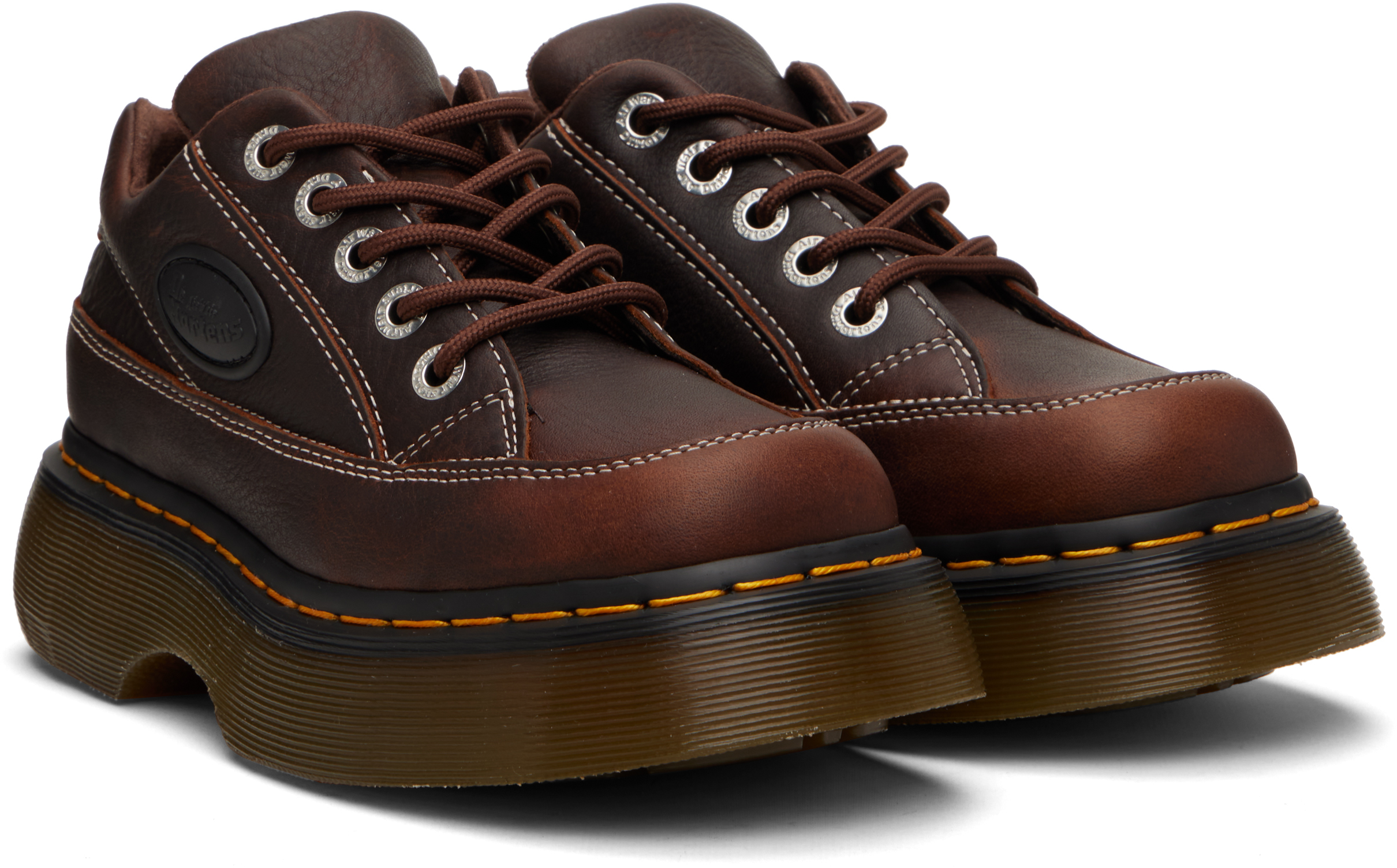 Brown Buzz 5-Eye Grizzly Leather Derbys