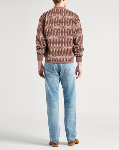 Man Sweater Chocolate brown Size S Mohair wool, Polyamide, Alpaca wool, Wool