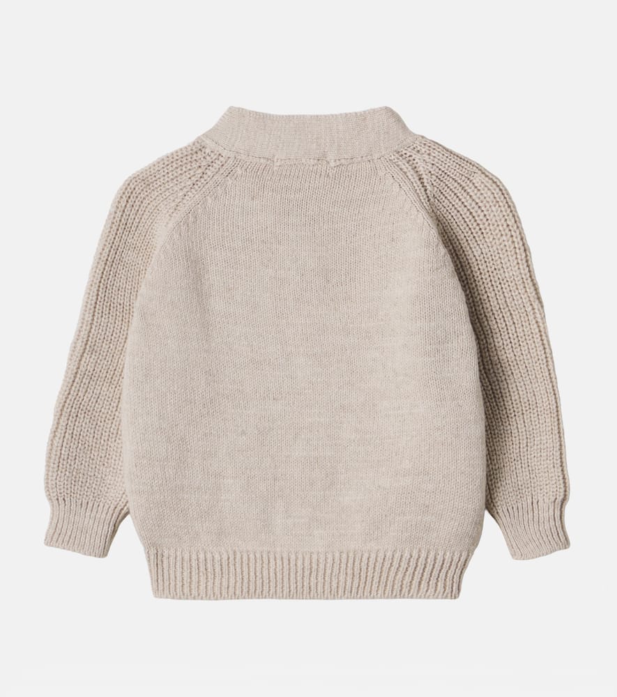 Baby Portol cotton and linen cardigan