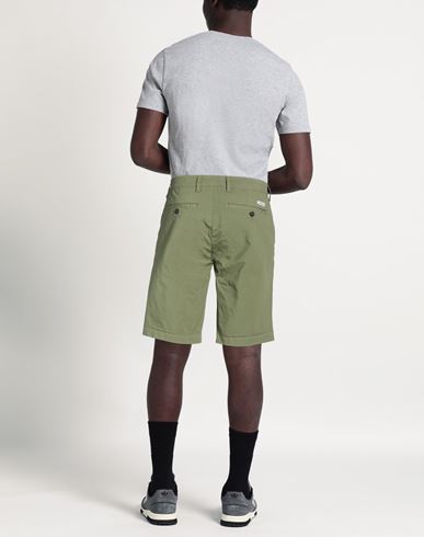 Man Shorts & Bermuda Shorts Military green Size 28 Cotton, Elastane