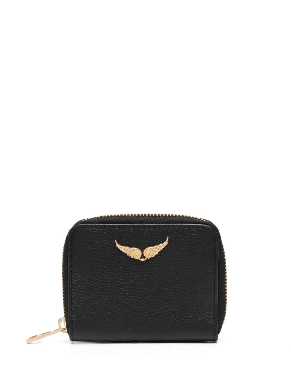 Small ZV calf-leather wallet - Black