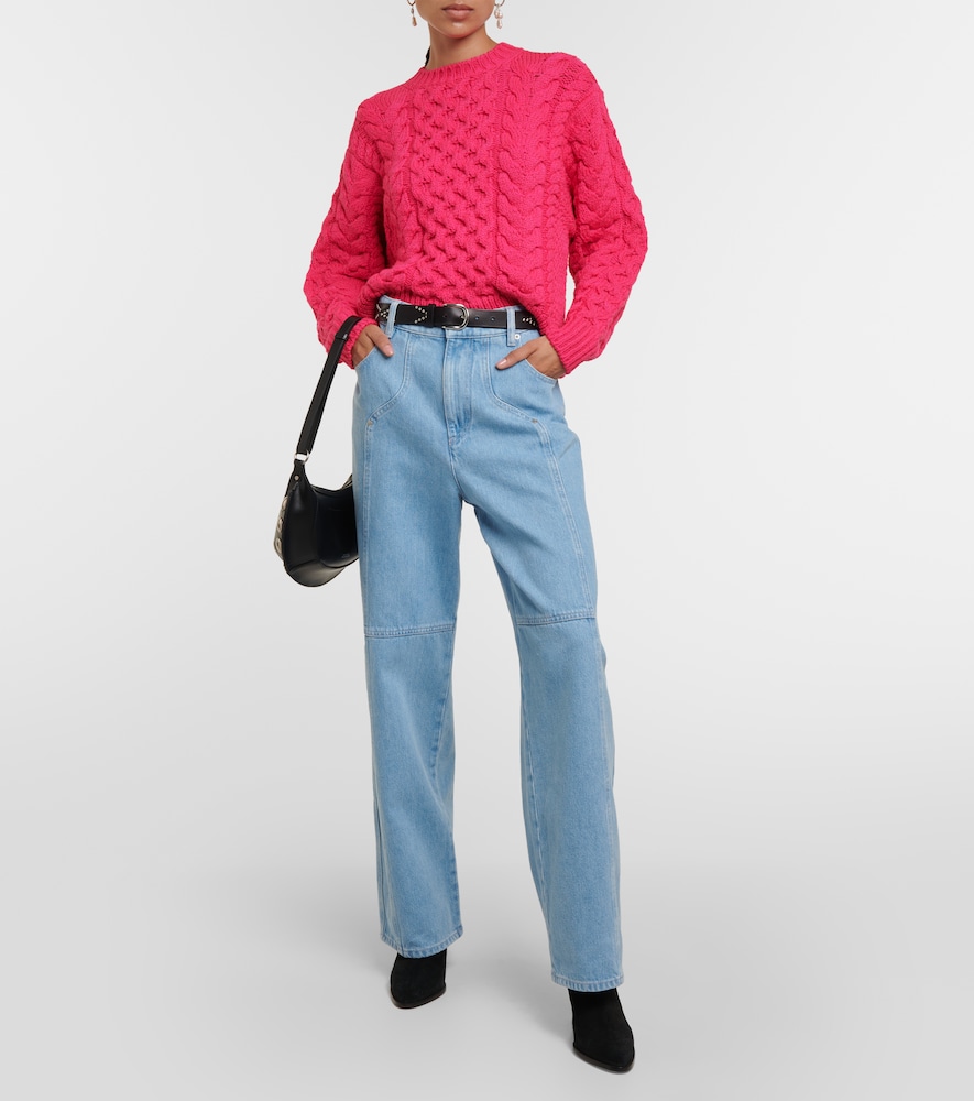 Jake cable-knit wool-blend sweater