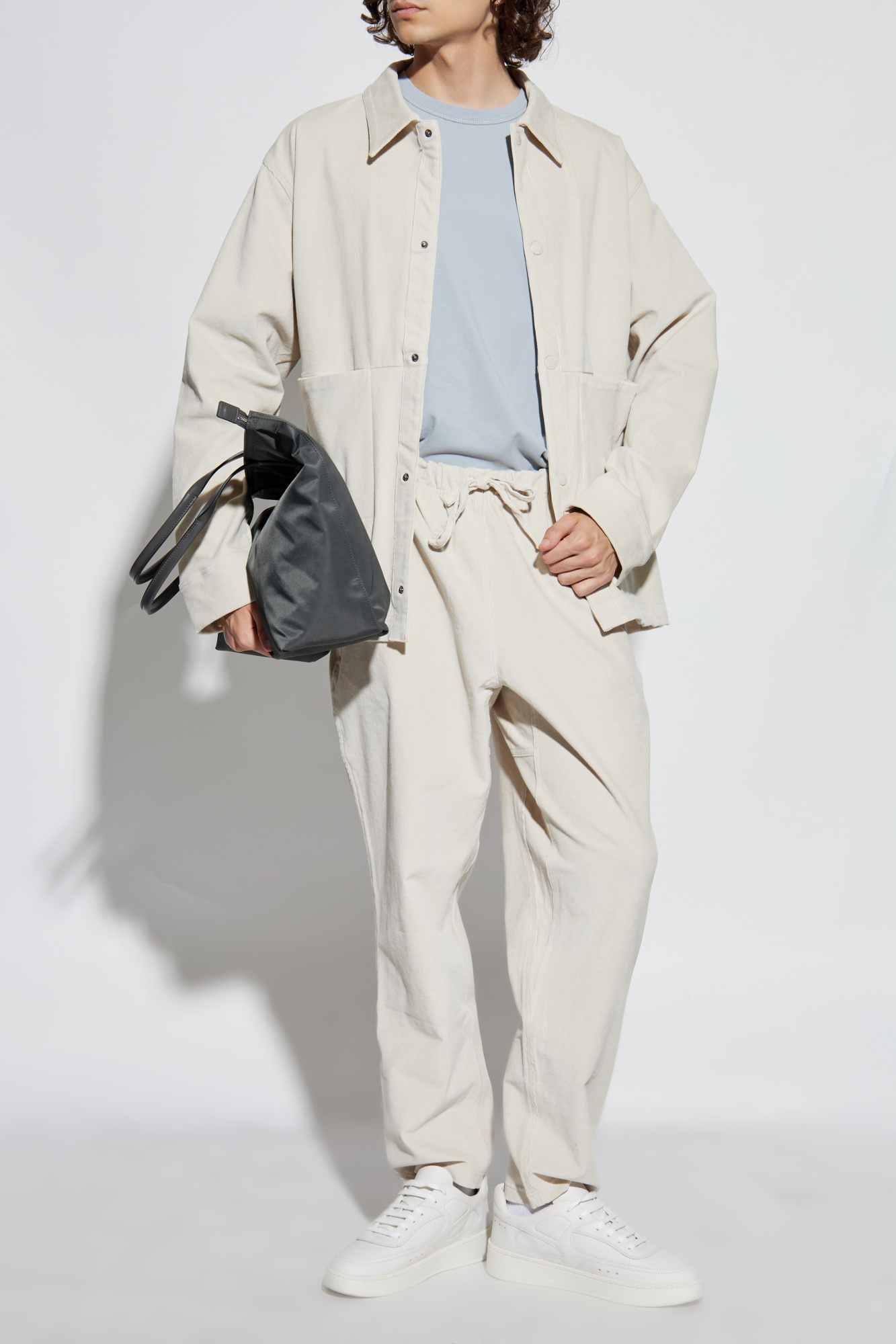 Corduroy Trousers, Men's, Grey