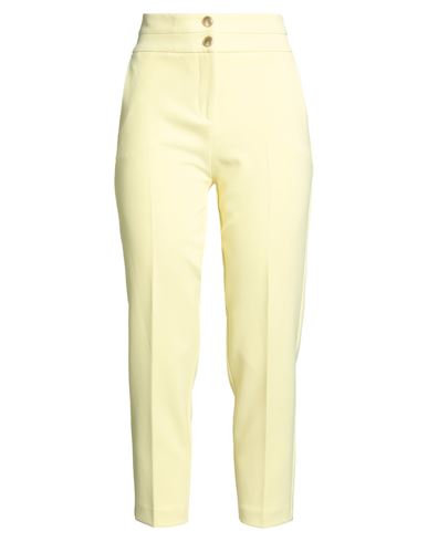 Woman Pants Yellow Size 4 Polyester, Elastane