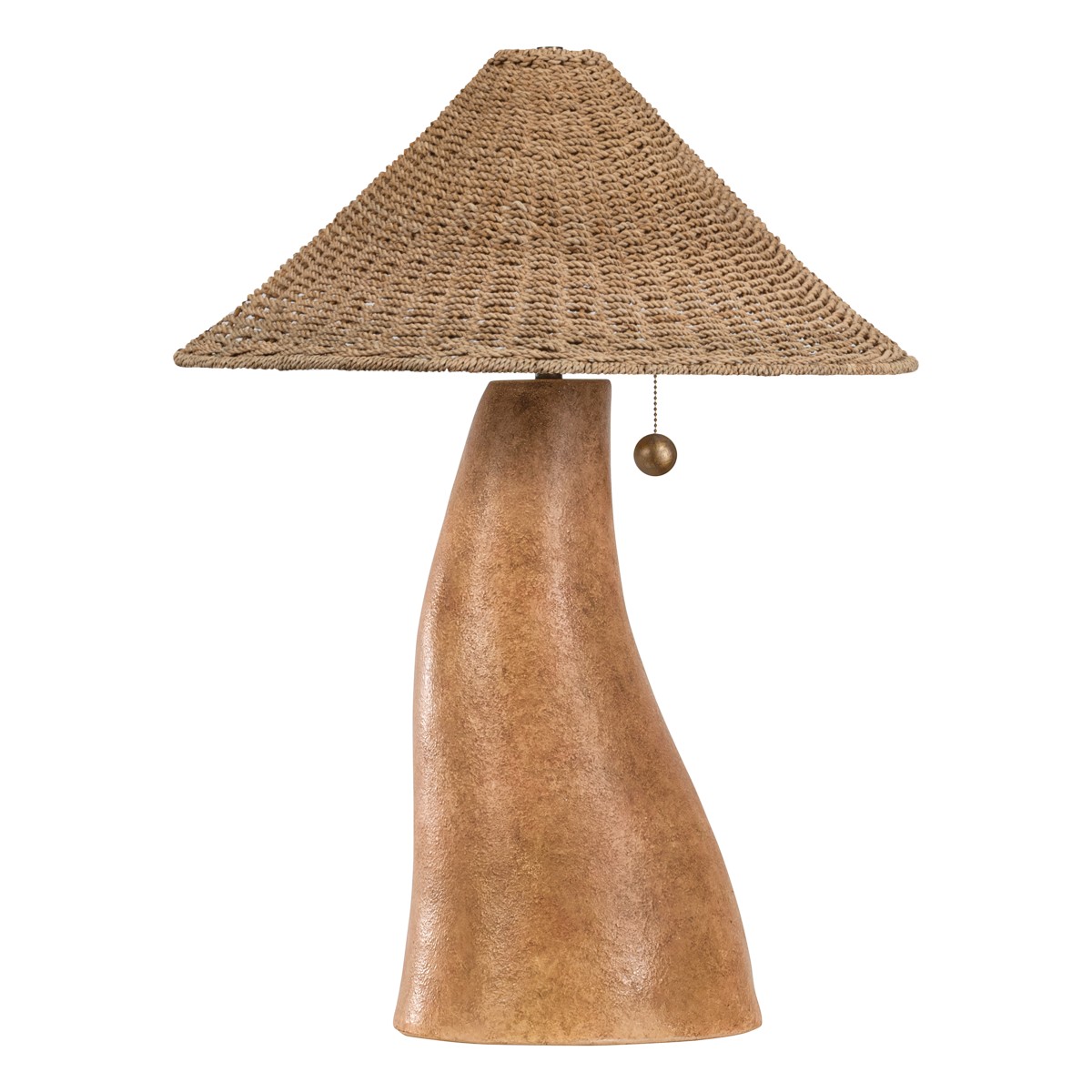 Patina Brass Ceramic Ancient Terracotta Table Lamp from the Seyla Collection