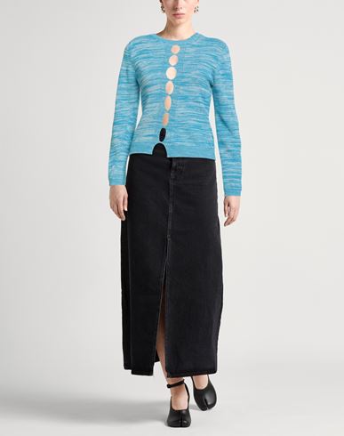 Samsøe Φ Samsøe Woman Sweater Azure Size L Recycled cotton, Recycled polyester