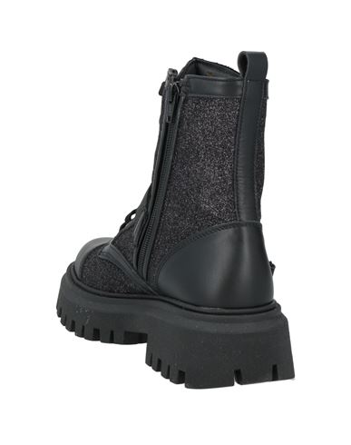 Kid Girl Ankle boots Black Size 2Y Leather, Textile fibers