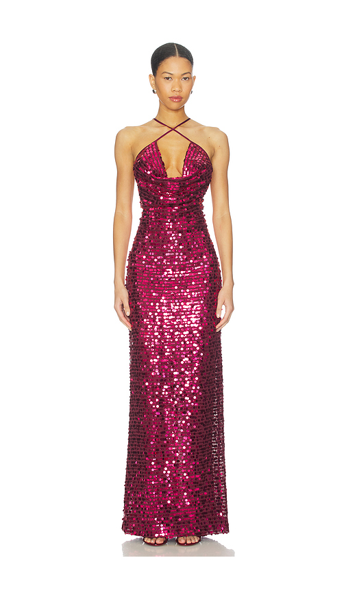 Lovers and Friends Britt Gown in Fuchsia. L. Also in XXS, XS, S